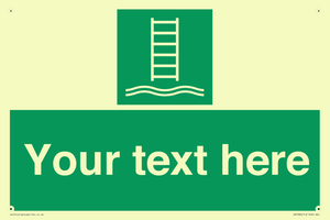 Custom sign safe condition Embarkation ladder